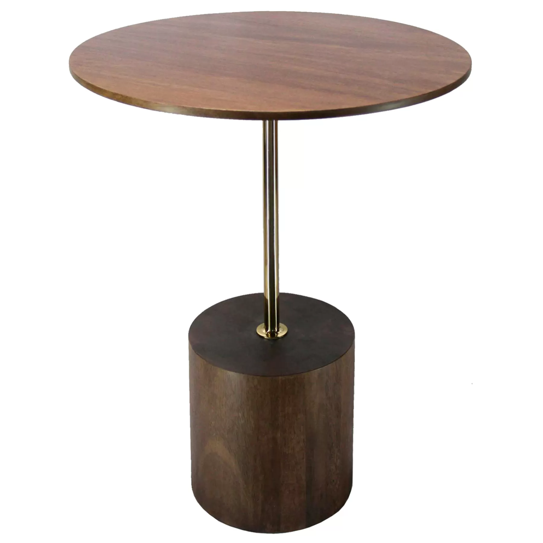 23In Wood W Gold Drink Table Discount^* Outlet