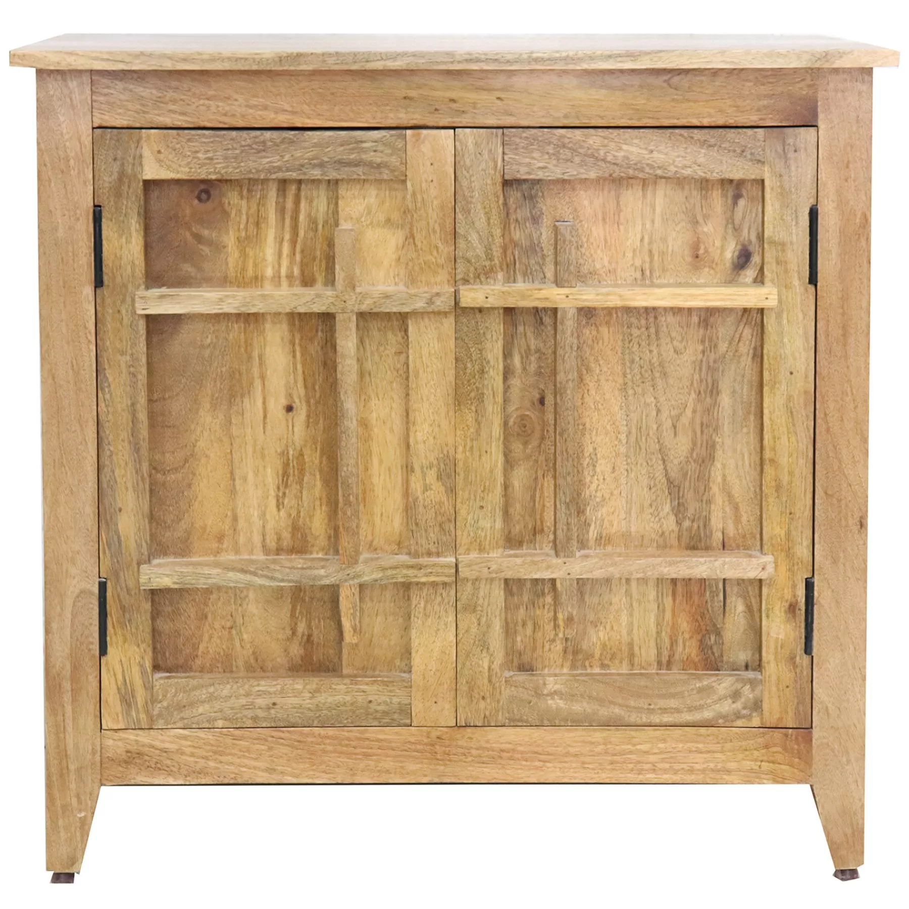 2-Door Natural Mango Wood Cabinet Premium^* Best Sale