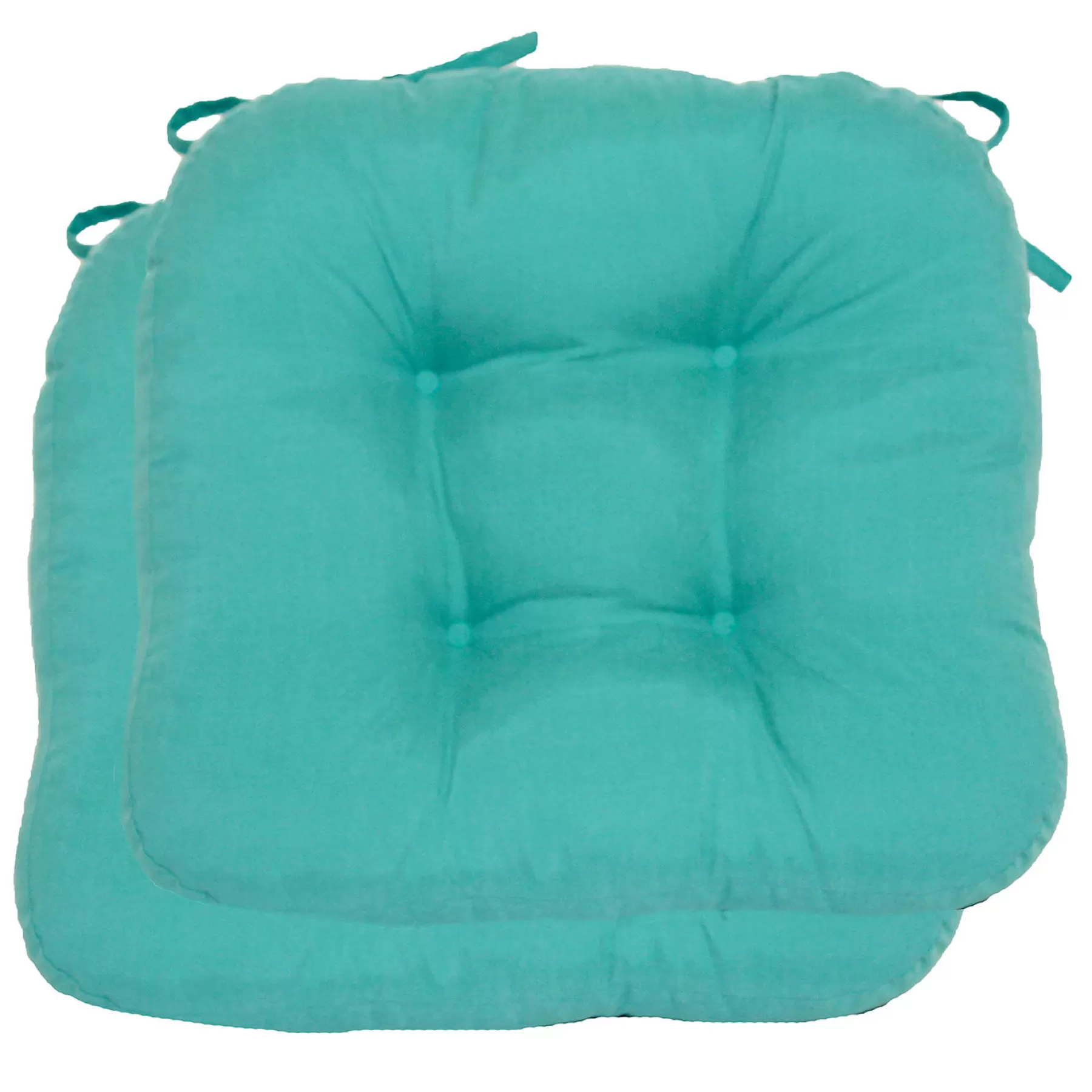 2-Pack Turquoise Microsuede Chair Pads Cheaper^* Clearance