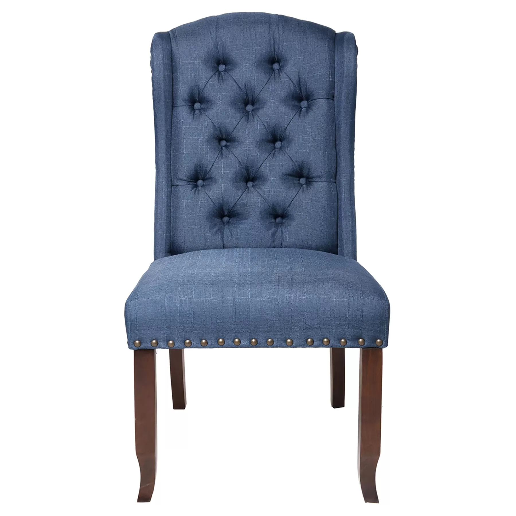 Aahmad Blue Tufted Wing Dining Chair Featured^* Fashion