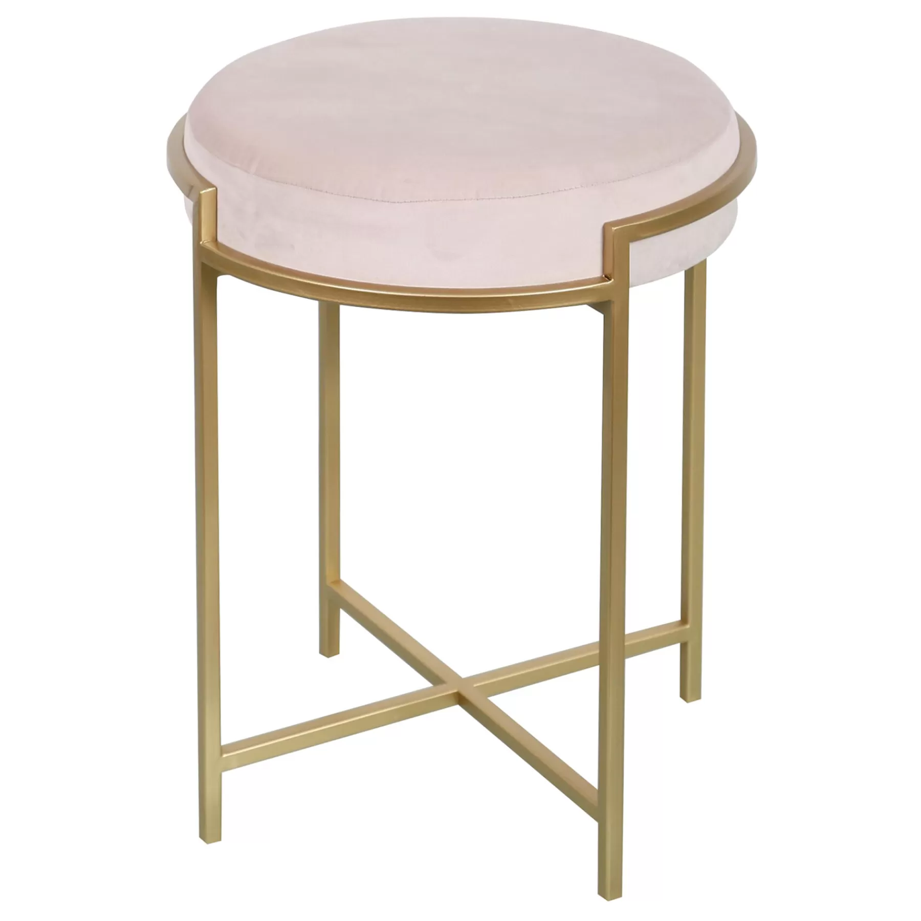 Blair Pink & Gold Stool, 20 Gift Selection^* Fashion