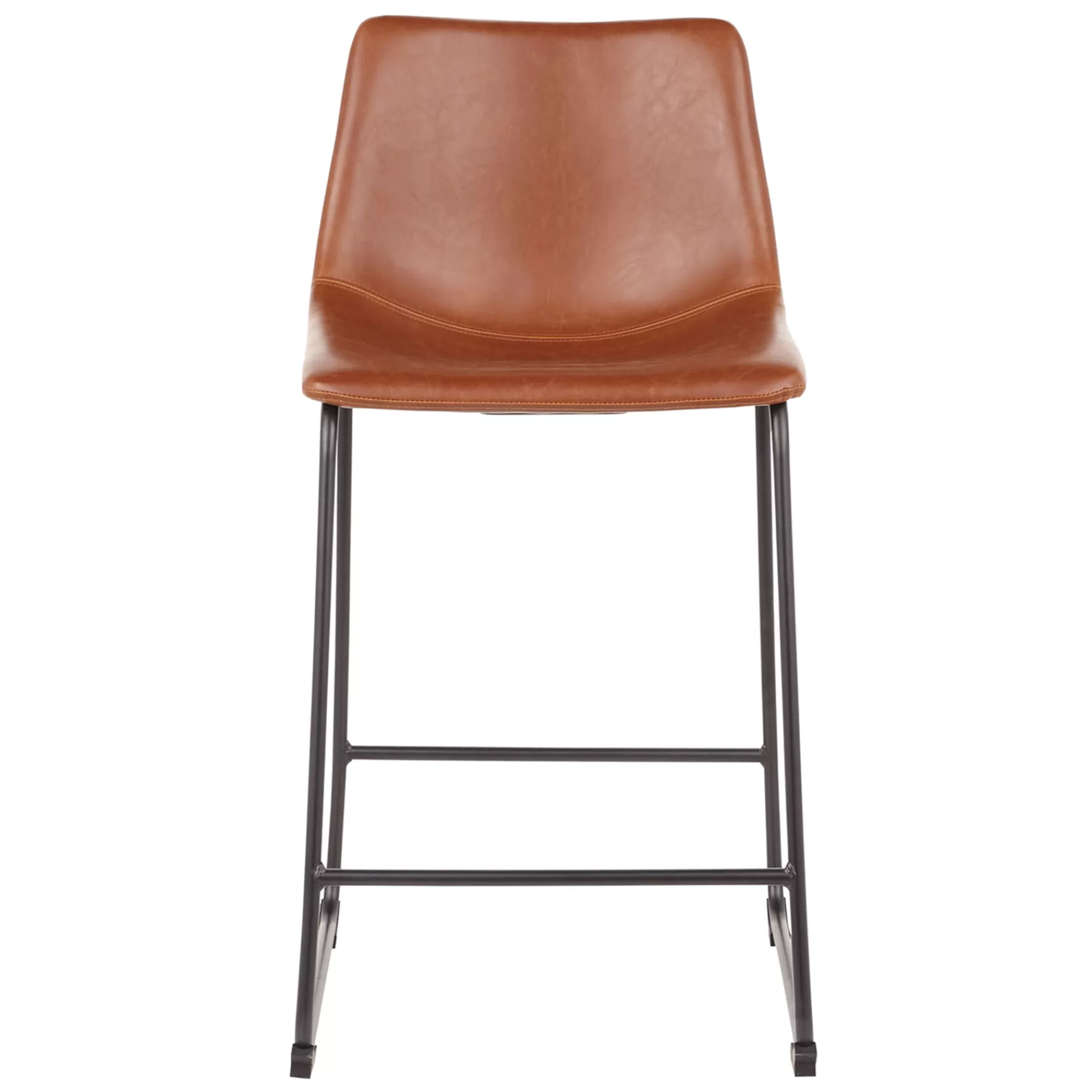 Drake Cognac Modern Industrial Faux Leather Barstool, 30 Less Expensive^* Outlet