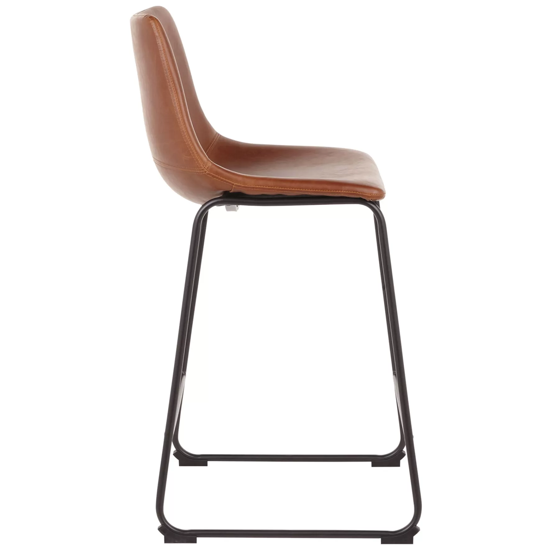 Drake Cognac Modern Industrial Faux Leather Barstool, 30 Less Expensive^* Outlet