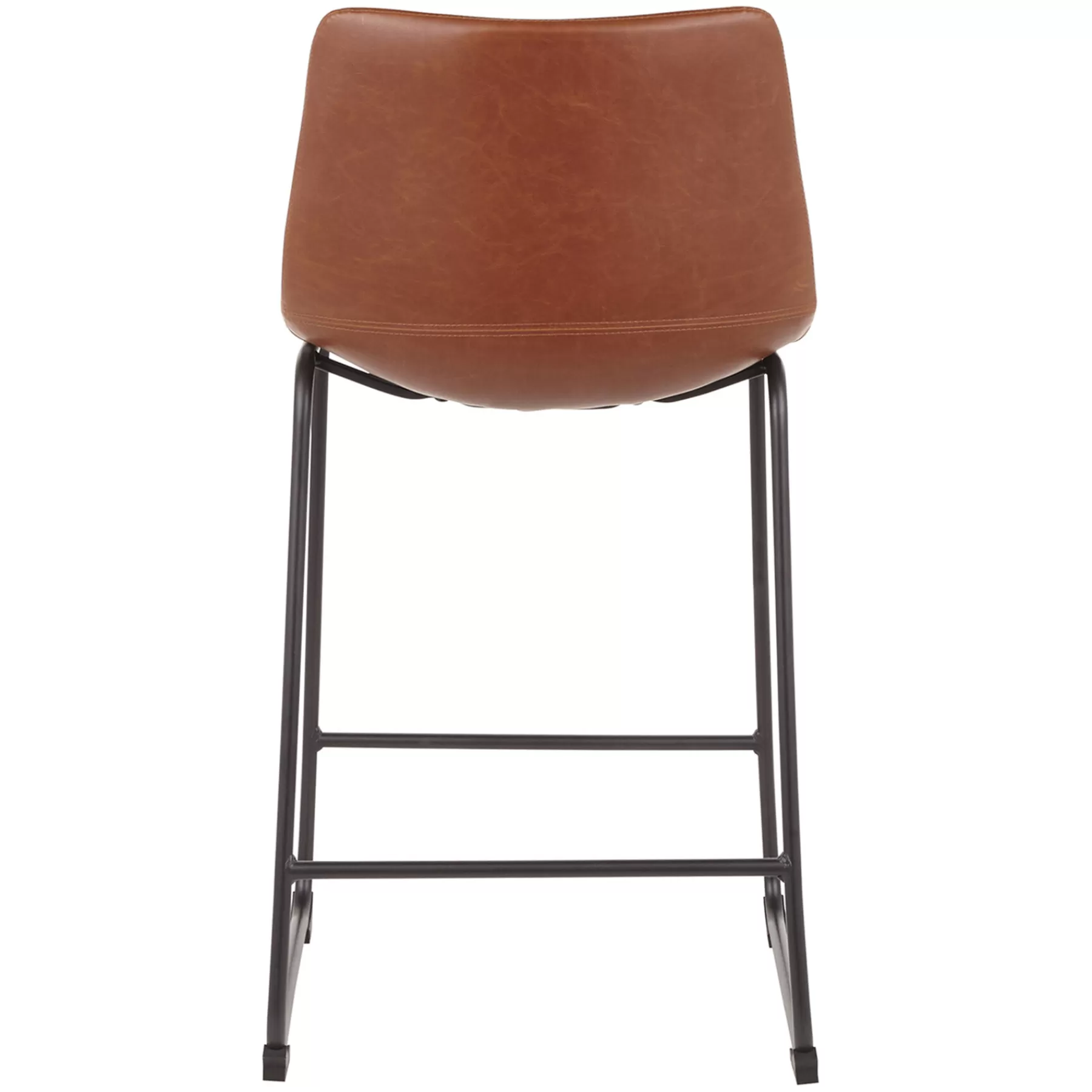 Drake Cognac Modern Industrial Faux Leather Barstool, 30 Less Expensive^* Outlet