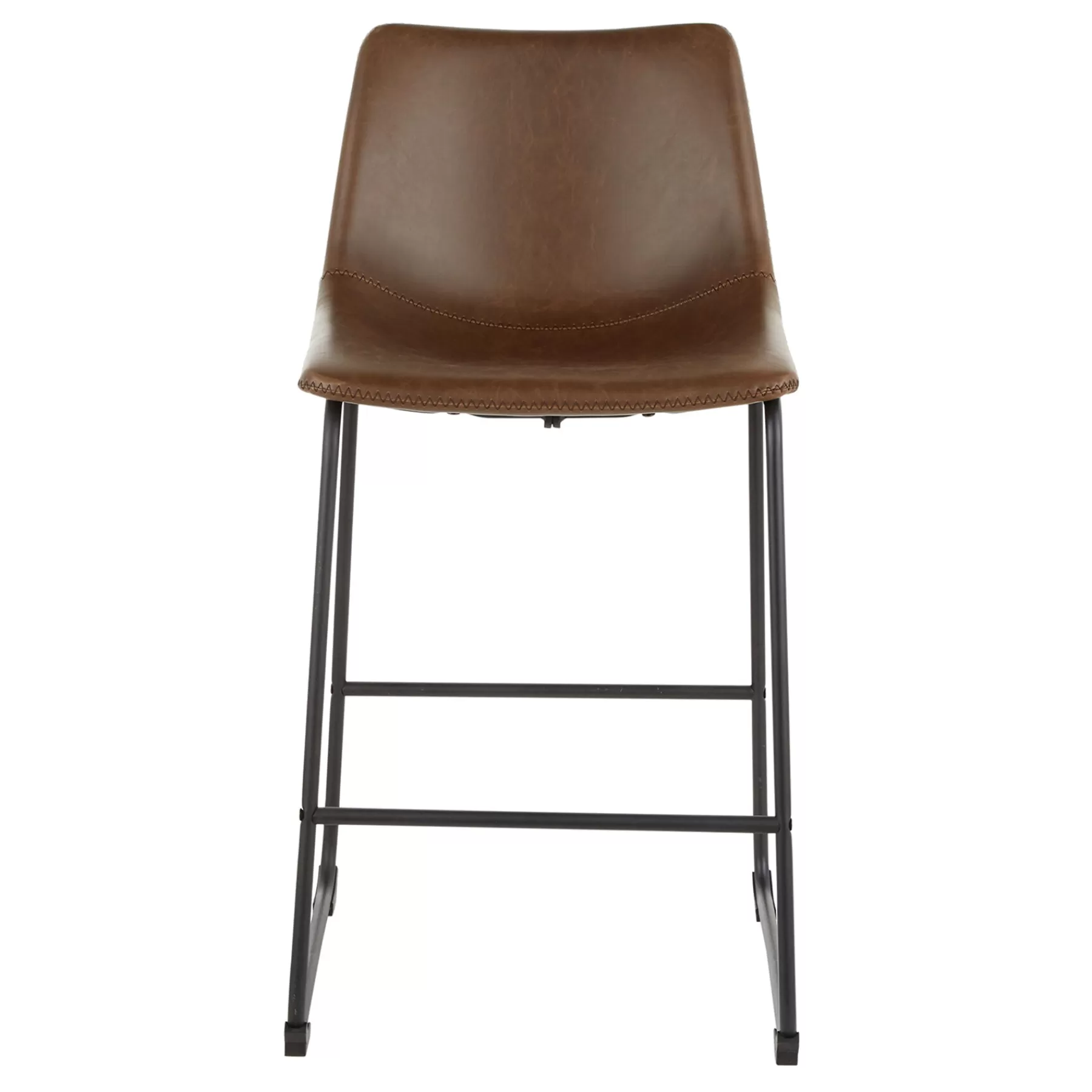 Drake Espresso Faux Leather Modern Industrial Barstool, 30 Flash Sale^* Hot