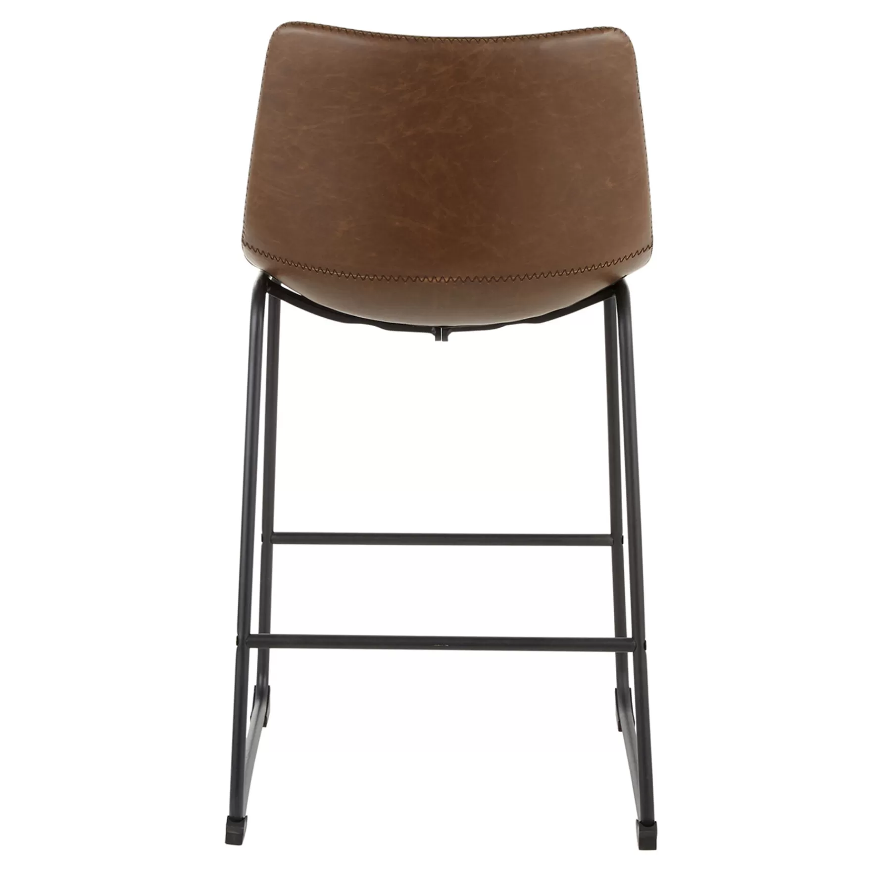Drake Espresso Faux Leather Modern Industrial Barstool, 30 Flash Sale^* Hot