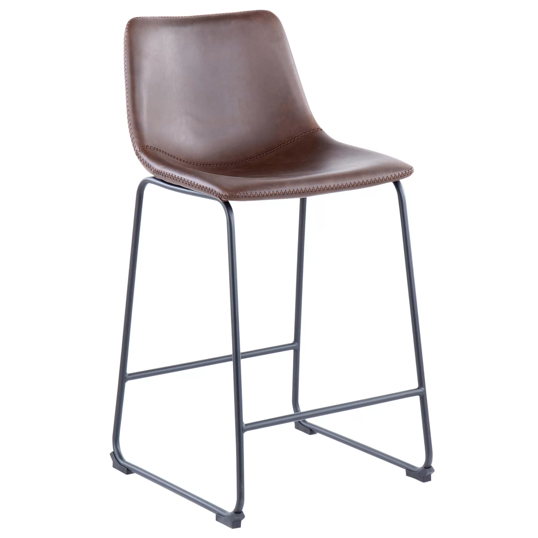 Drake Modern Faux Leather Industrial Barstool, Espresso Low Price^* Best