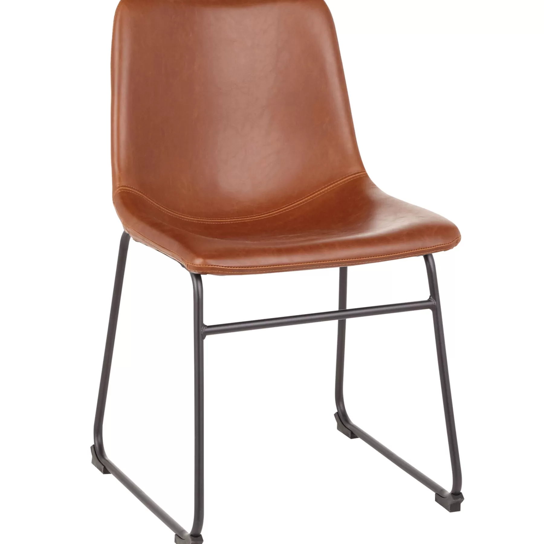 Drake Modern Industrial Dining Chair, Cognac Clearance^* Fashion