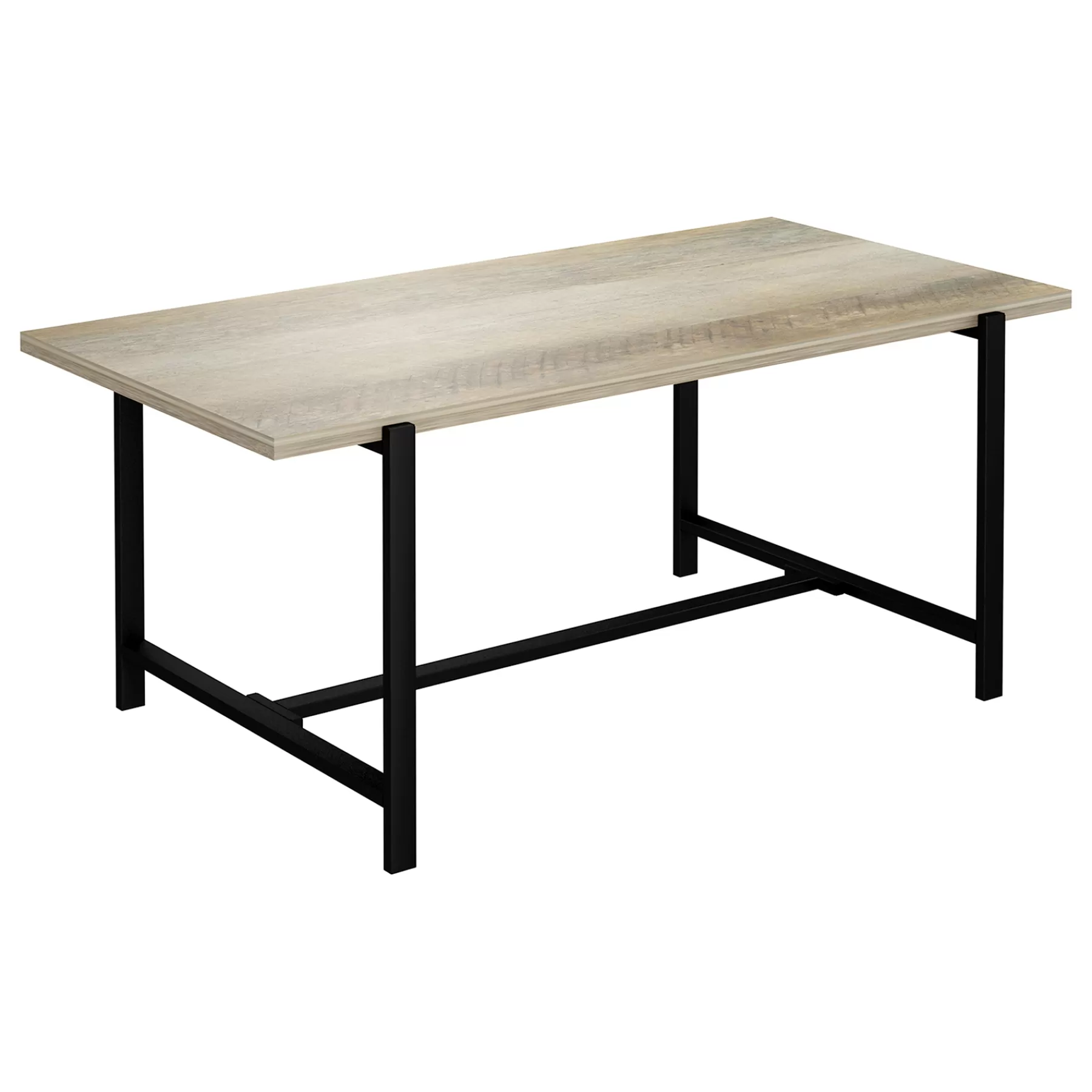 Found & Fable Loggy Wood & Metal Dining Table, 71 Good Quality^* Discount