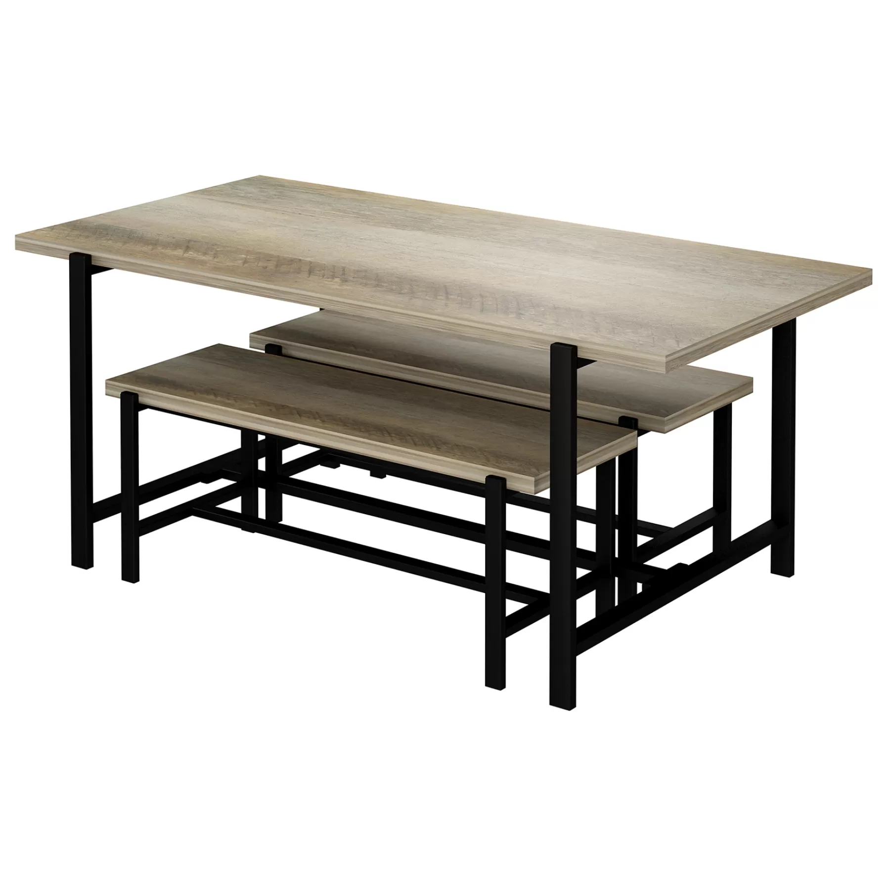 Found & Fable Loggy Wood & Metal Dining Table, 71 Good Quality^* Discount