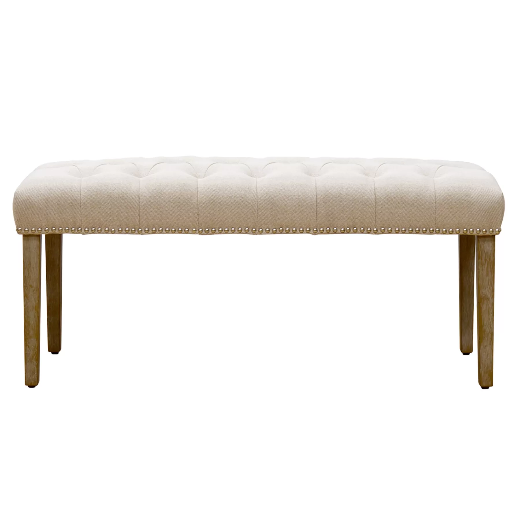 Grace Mitchell Bailey Tufted Bench With Ring Accents, Kd Discount^* Online