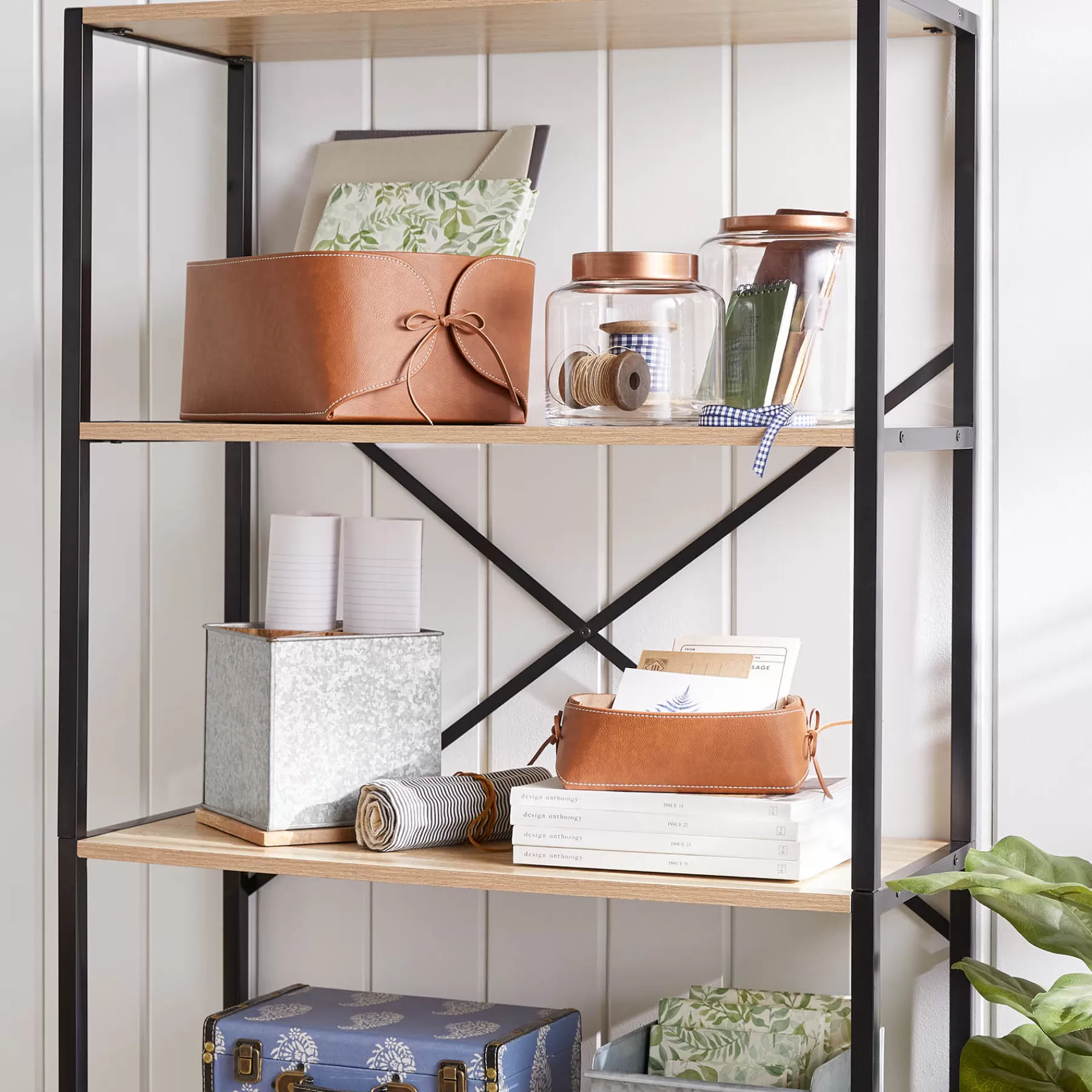 Honeybloom Burnaby 4-Tier Wood & Metal Shelf Opening Sales^* Shop