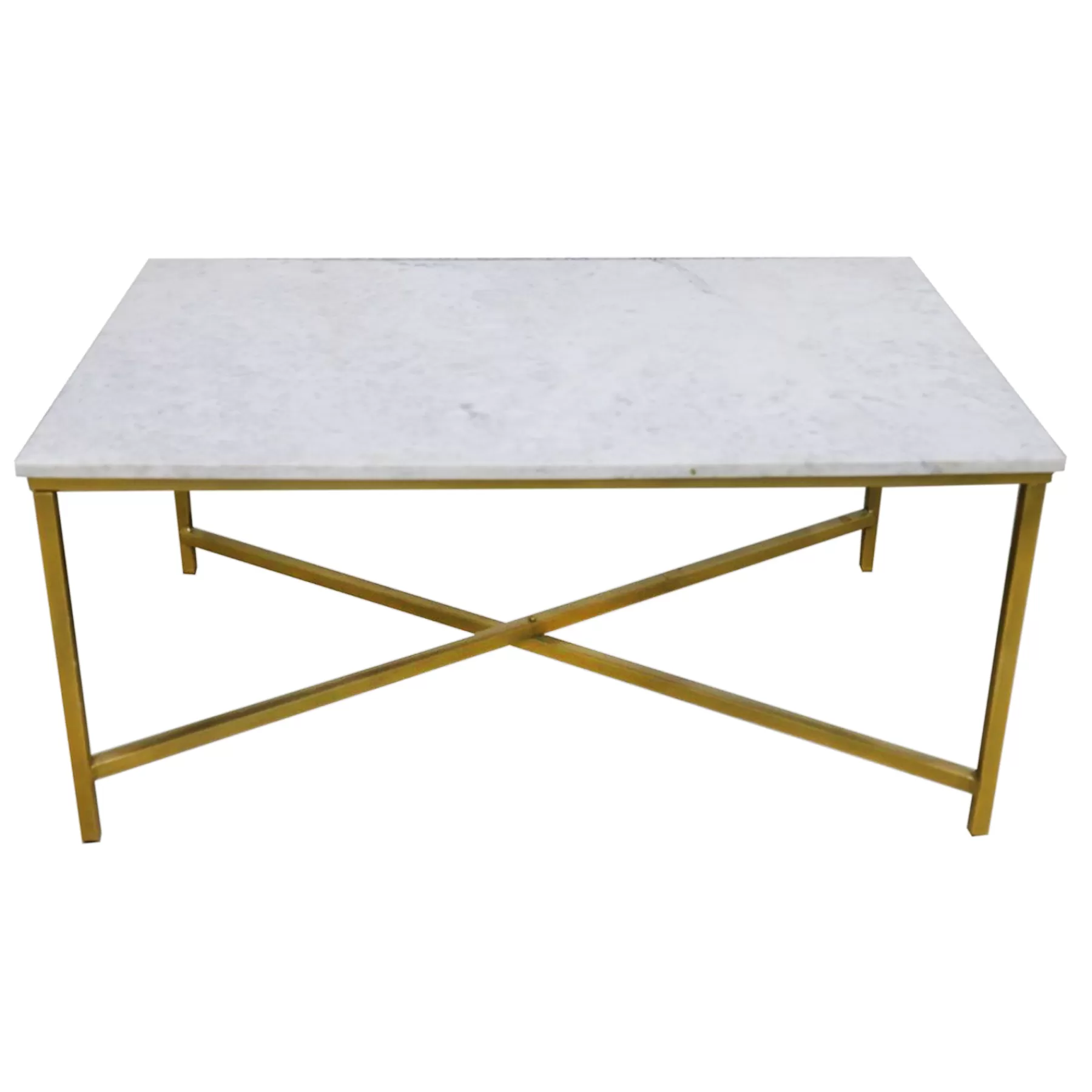 Isabella Gold Coffee Table With Marble Top Discount Online^* Outlet