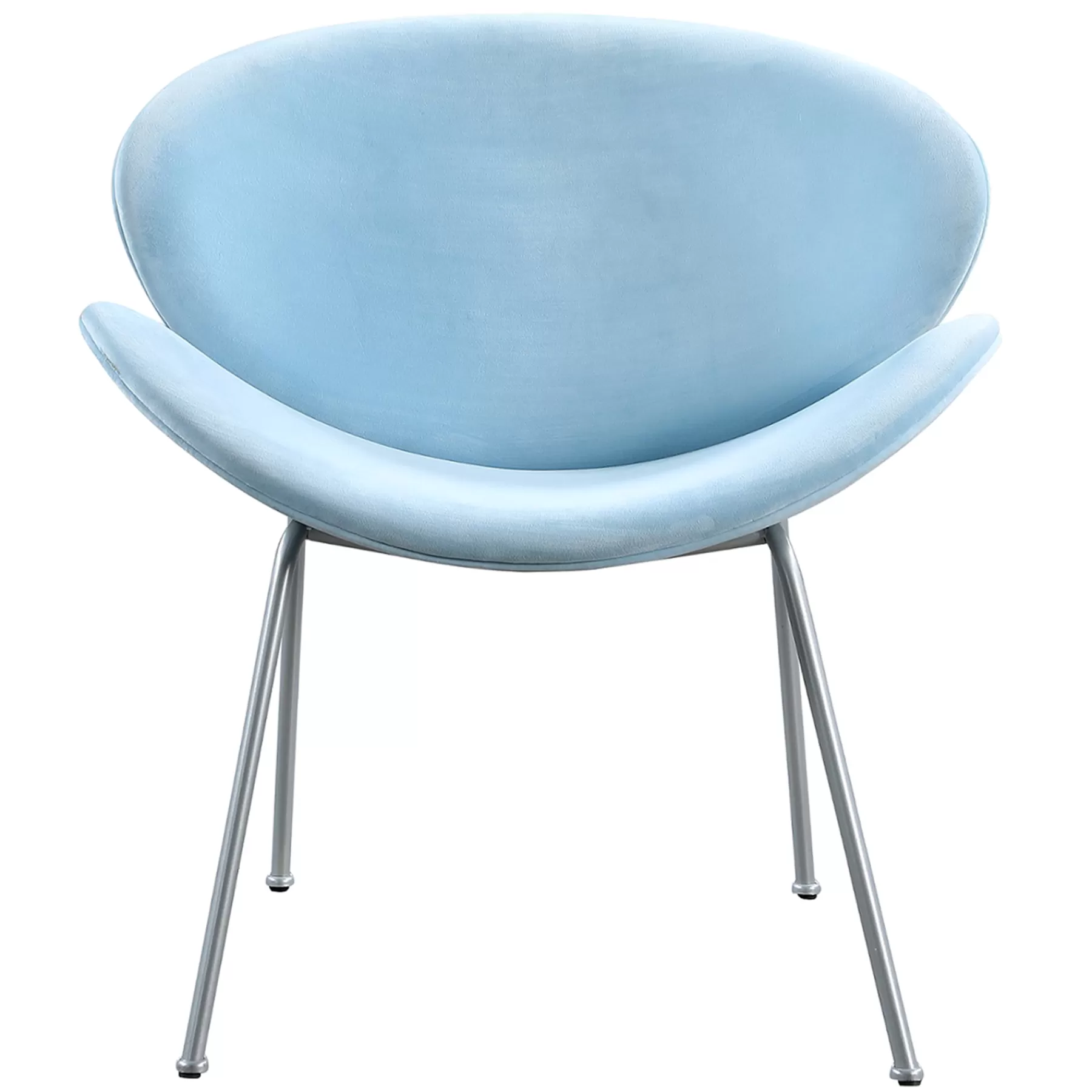 Jagger Accent Chair With Silver Metal Legs, Blue Outlet^* Flash Sale