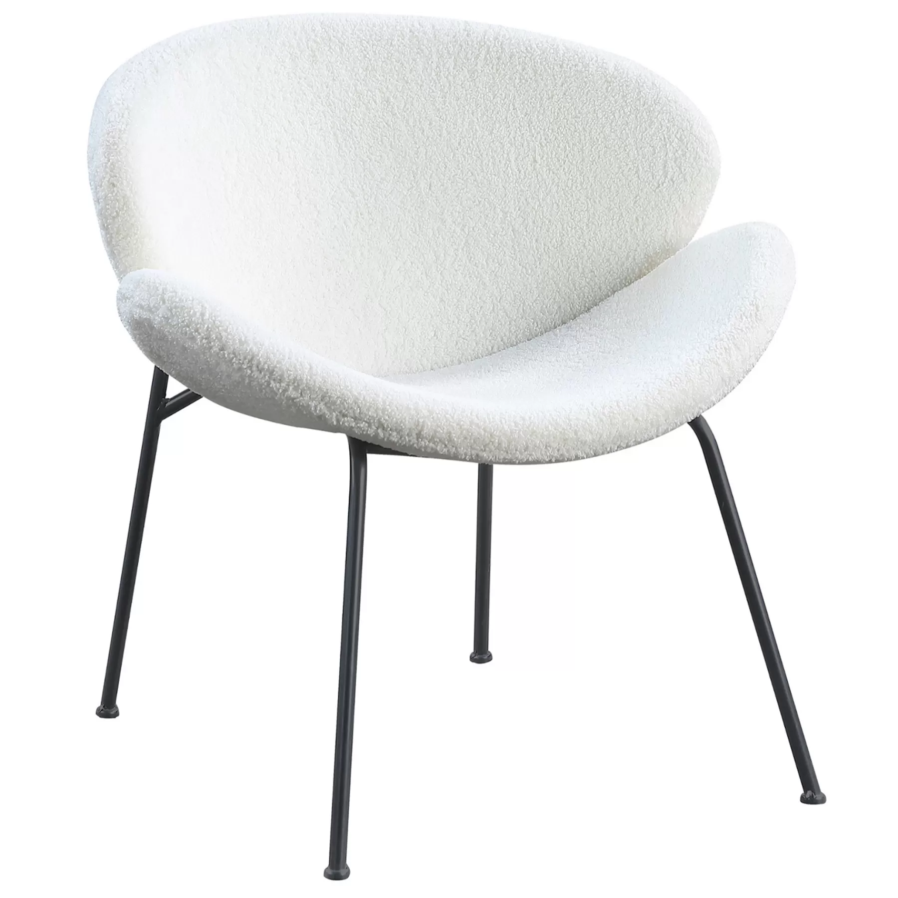 Jagger White Sherpa Accent Chair Bargain Sale^* Sale