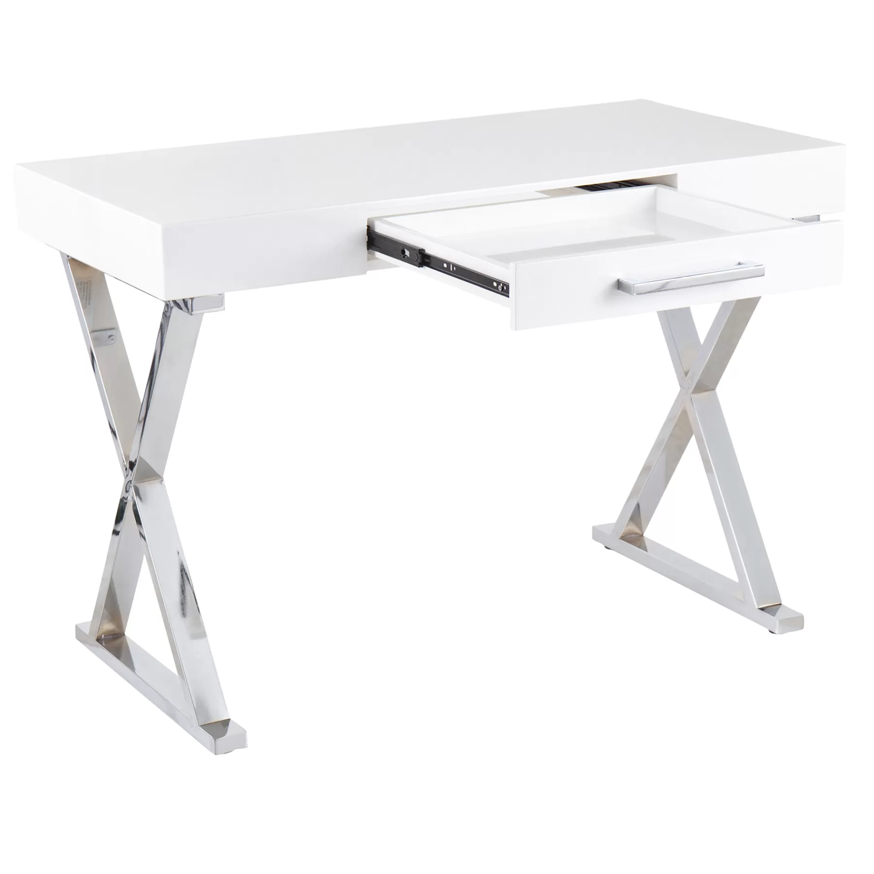 Laila Ali Astrid Chrome Desk Bargain Sale^* Outlet