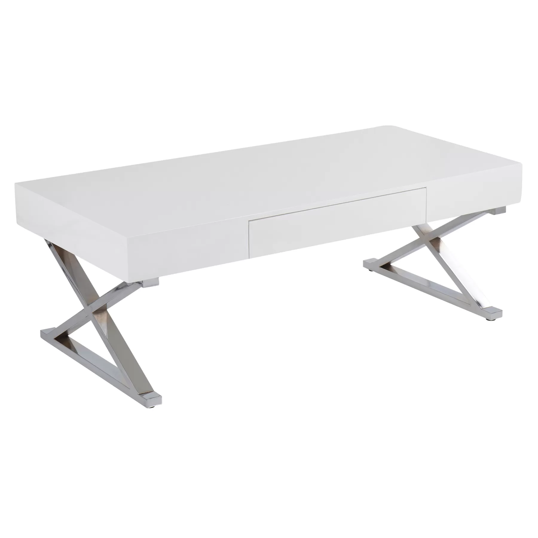 Laila Ali Astrid White Coffee Table Cheaper^* Online