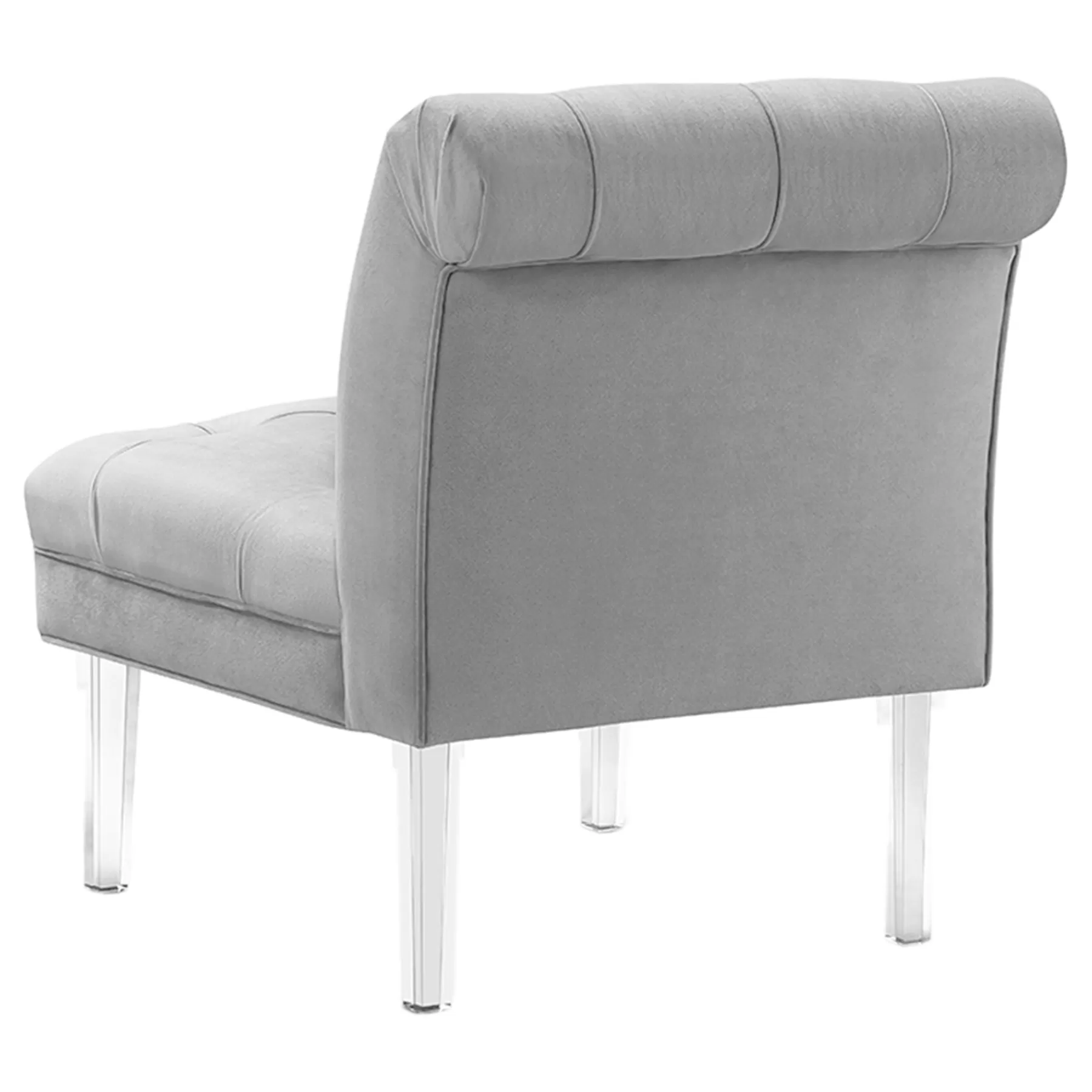 Laila Ali Grey Tufted Acrylic Leg Accent Chair Kd Fashion^* Discount