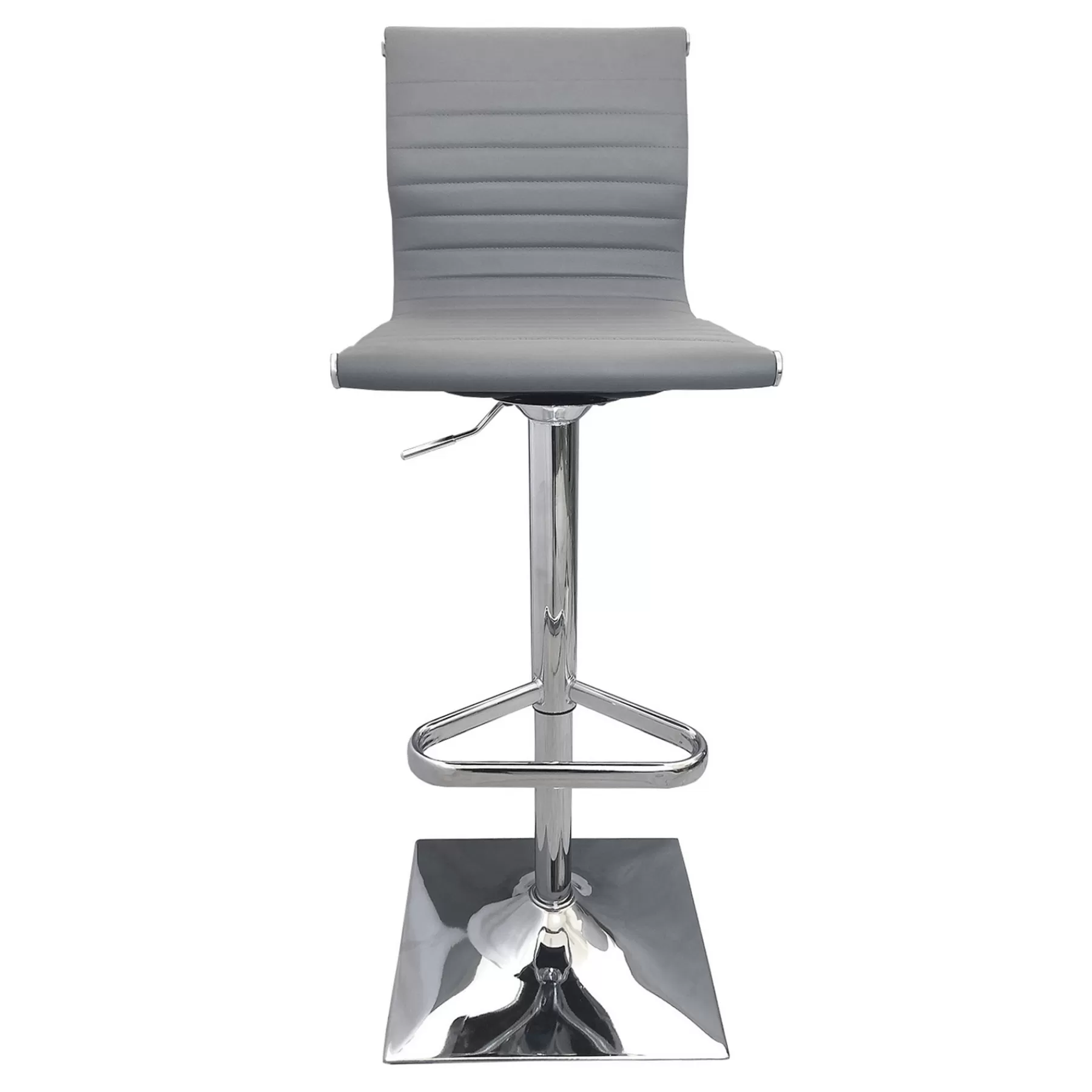 Maxwell Adjustable Faux Leather Barstool, Grey Outlet^* Online