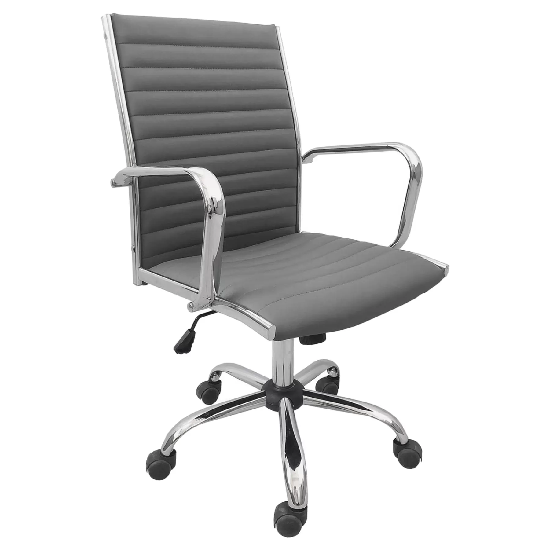 Maxwell Adjustable Faux Leather Office Chair, Grey Bargain Sale^* Clearance