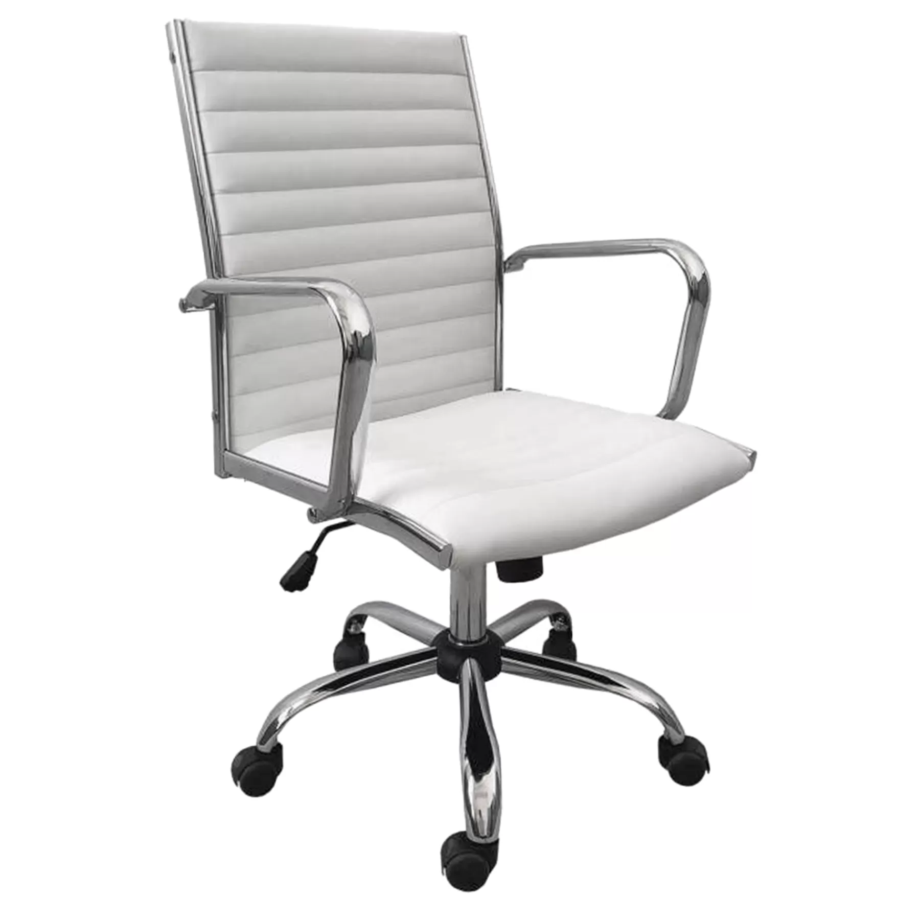 Maxwell Adjustable Faux Leather Office Chair, White Low Price^* Discount