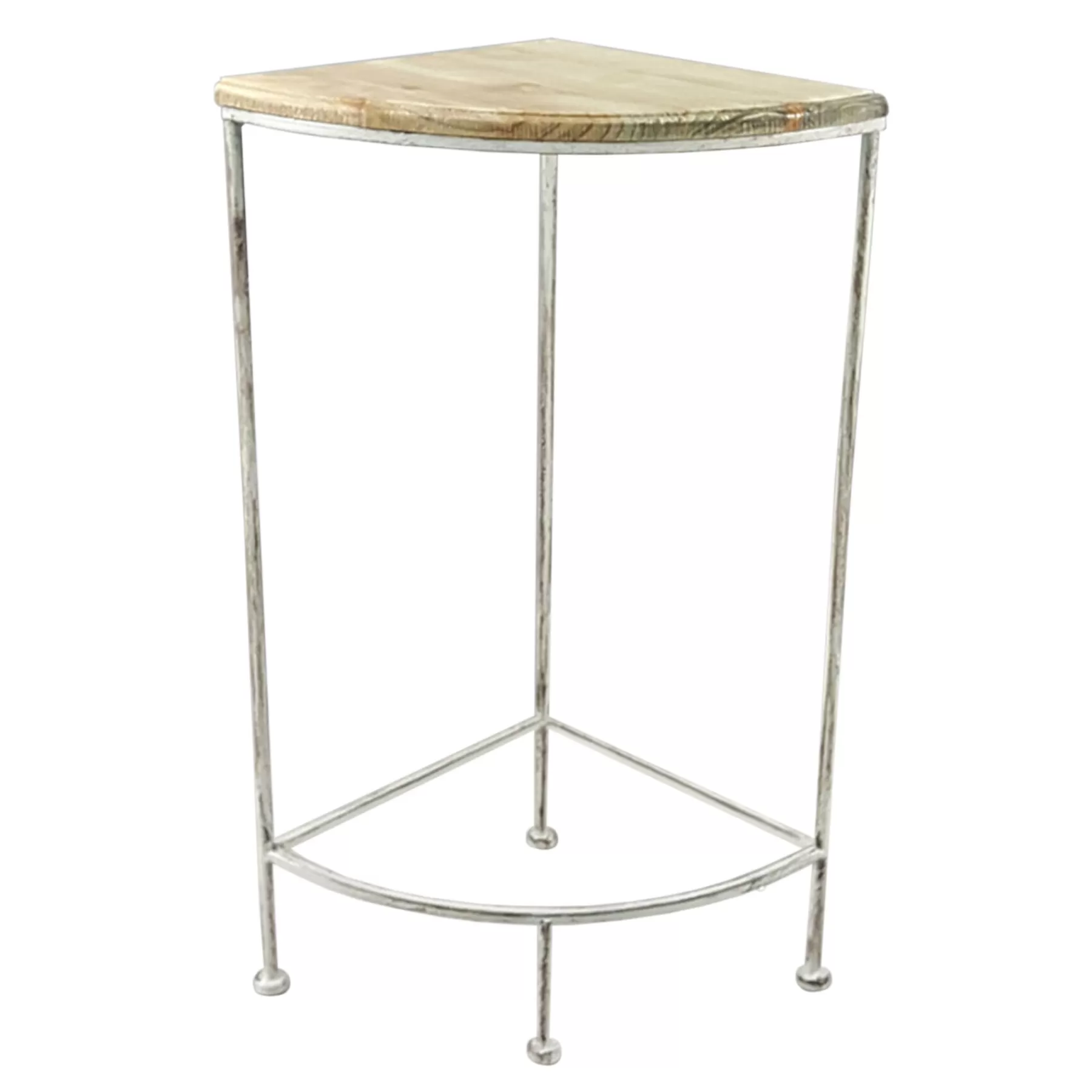 Metal Corner Plant Stand With Wood Top Grey, Medium Cheaper^* Shop