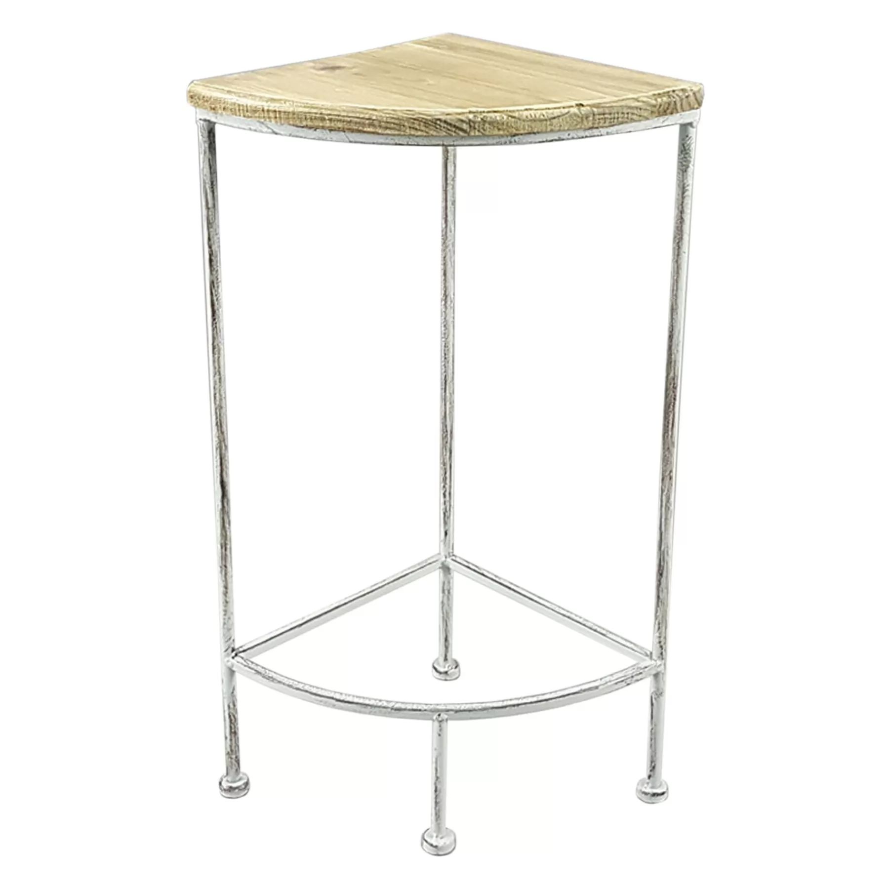 Metal Corner Plant Stand With Wood Top Grey, Small Low Price^* Clearance