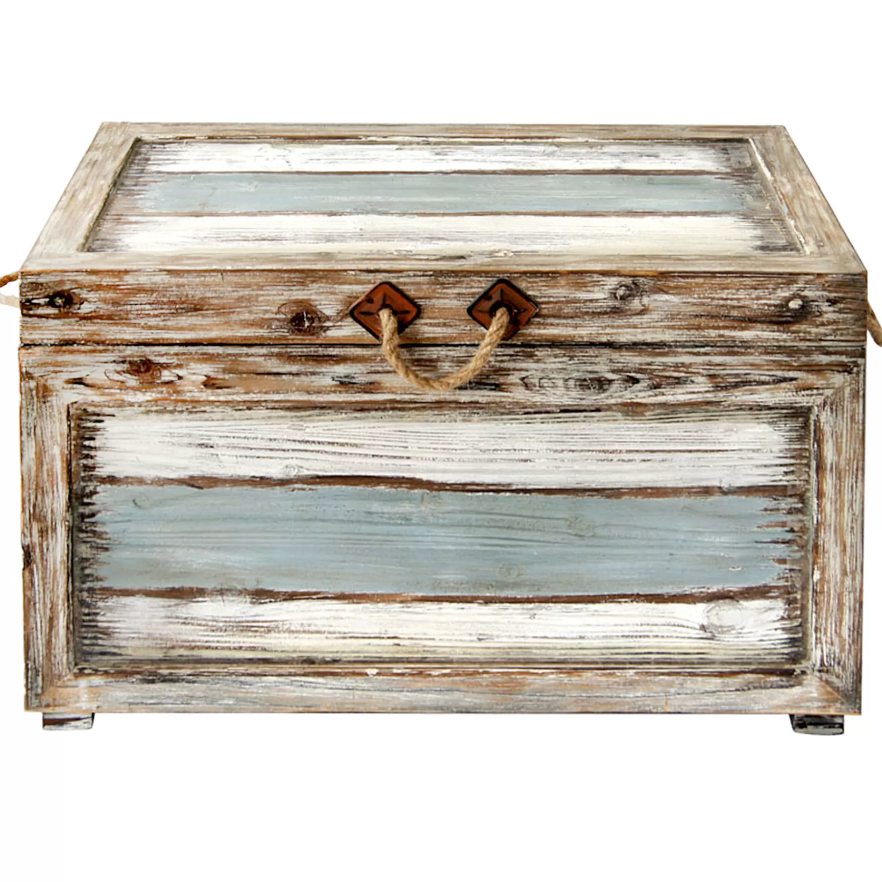 Nantucket Weathered Wood Decorative Storage Trunk, Large Opening Sales^* Fashion