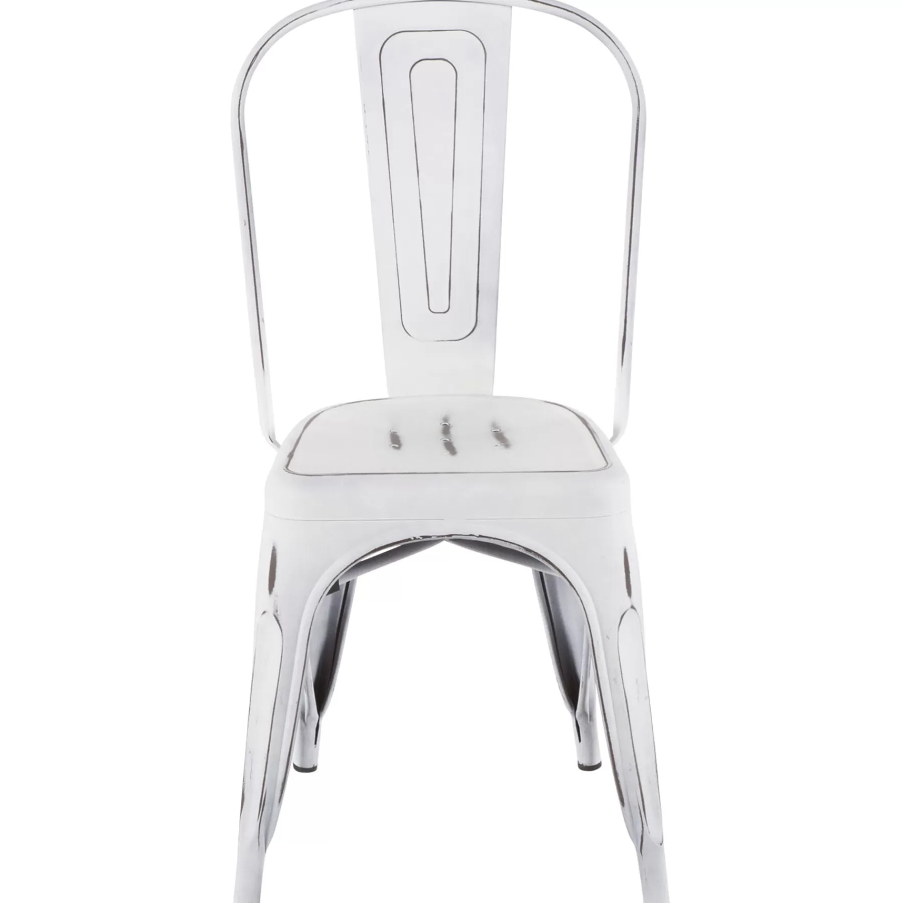 Oregon Vintage White Metal Dining Chair Opening Sales^* Online