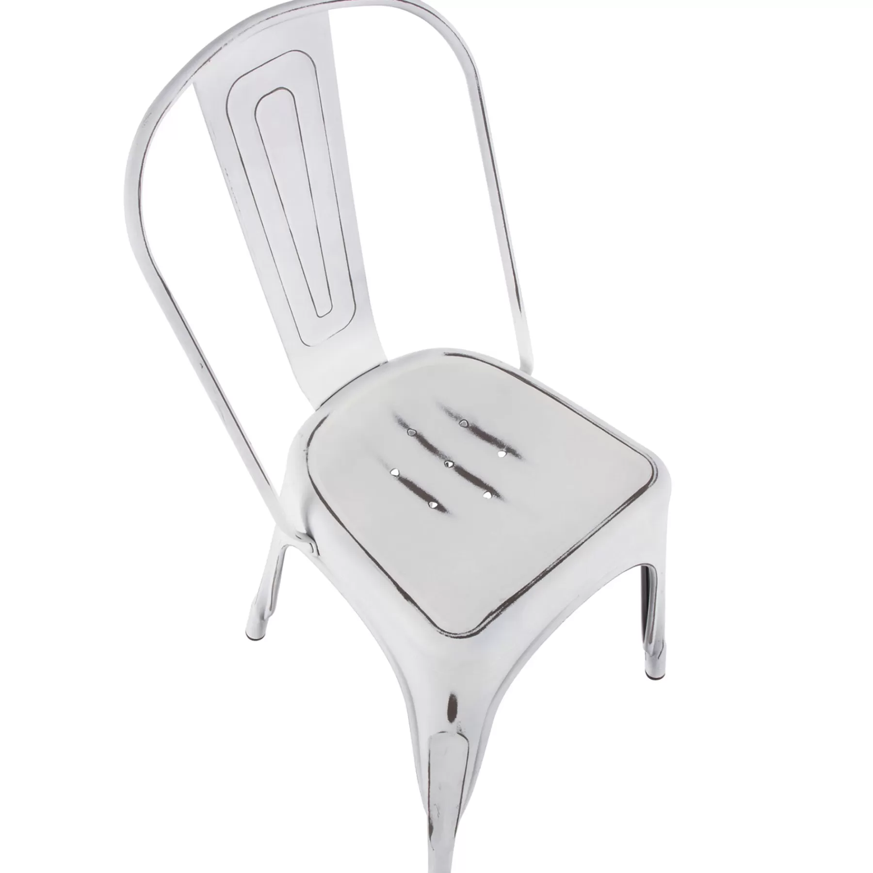 Oregon Vintage White Metal Dining Chair Opening Sales^* Online