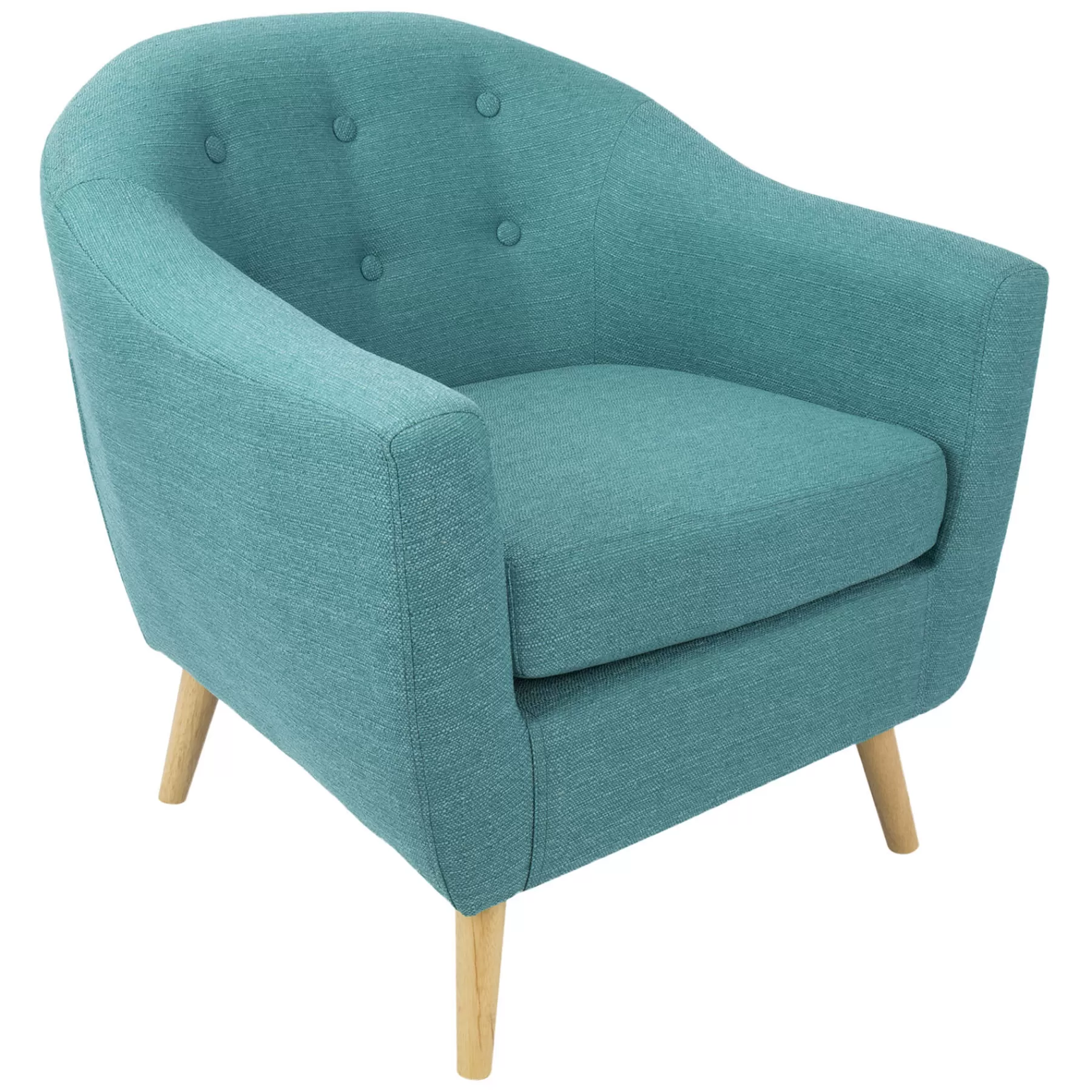 Rockwell Teal Mid-Century Modern Accent Chair Gift Selection^* Online