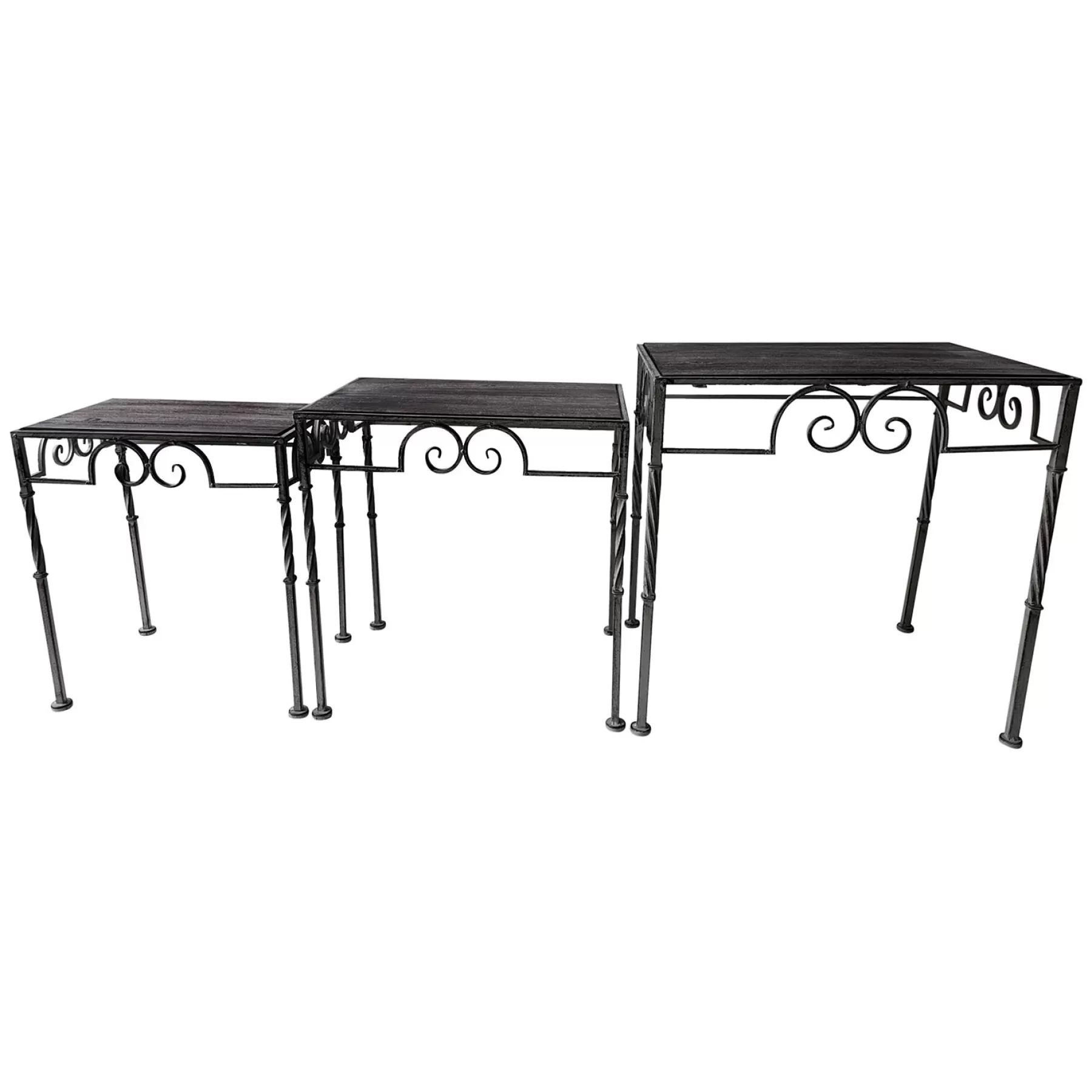 Rustic Rectangle Wood Top Table With Twist Leg, Large Flash Sale^* Flash Sale