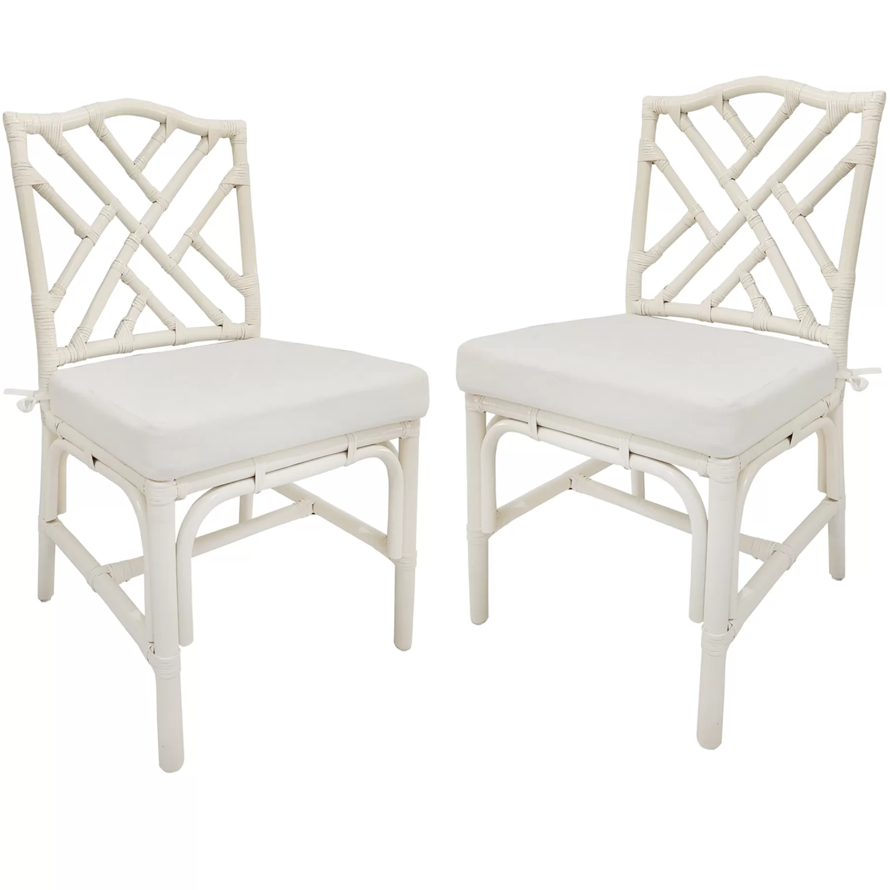 Set Of 2 Grace Mitchell Dana White Rattan Dining Chair Gift Selection^* Best Sale