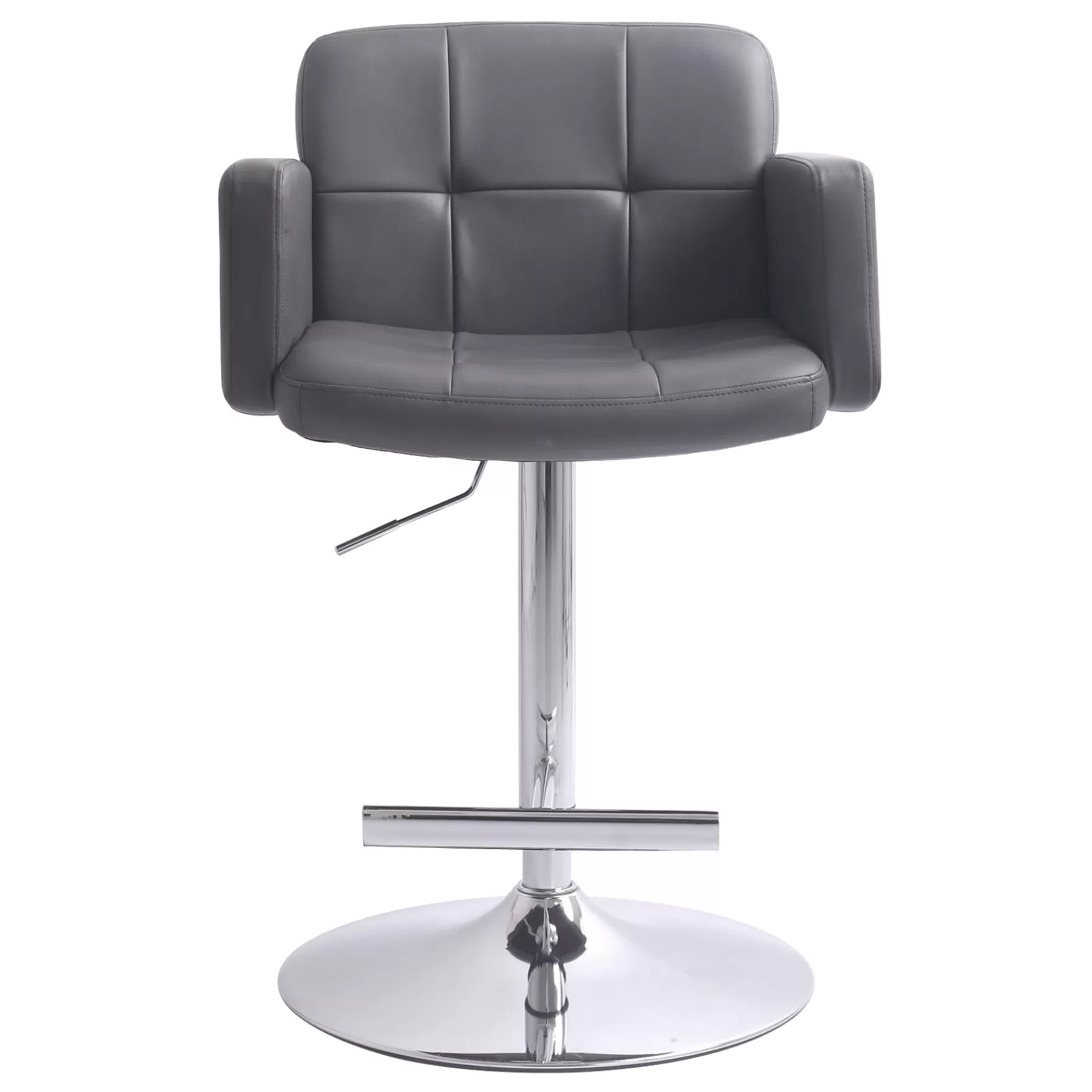 Stout Adjustable Faux Leather Barstool, Grey Discount^* Sale