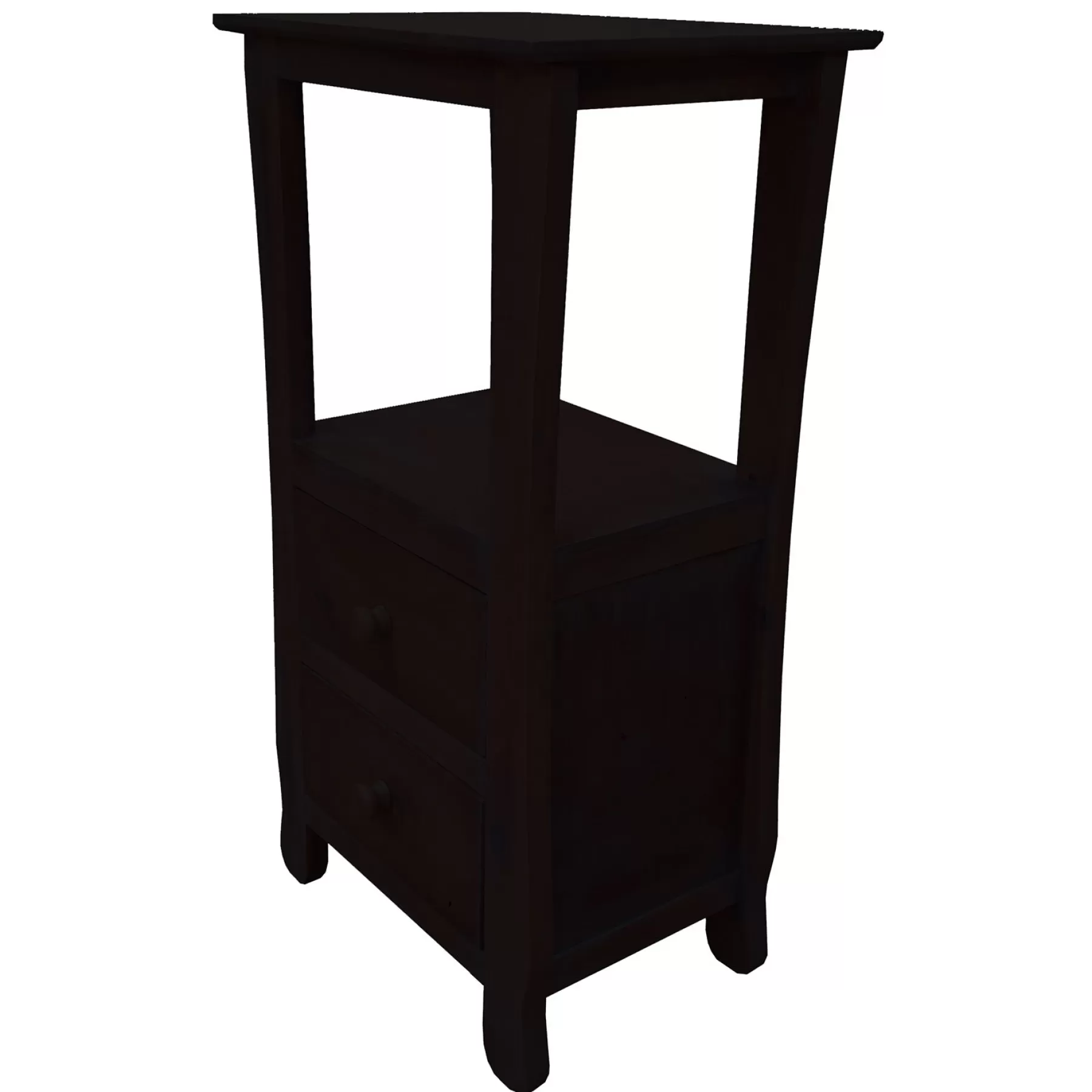 Theodore Dark Brown 2-Drawer Thick Leg Accent Table, 29.5 Less Expensive^* Discount