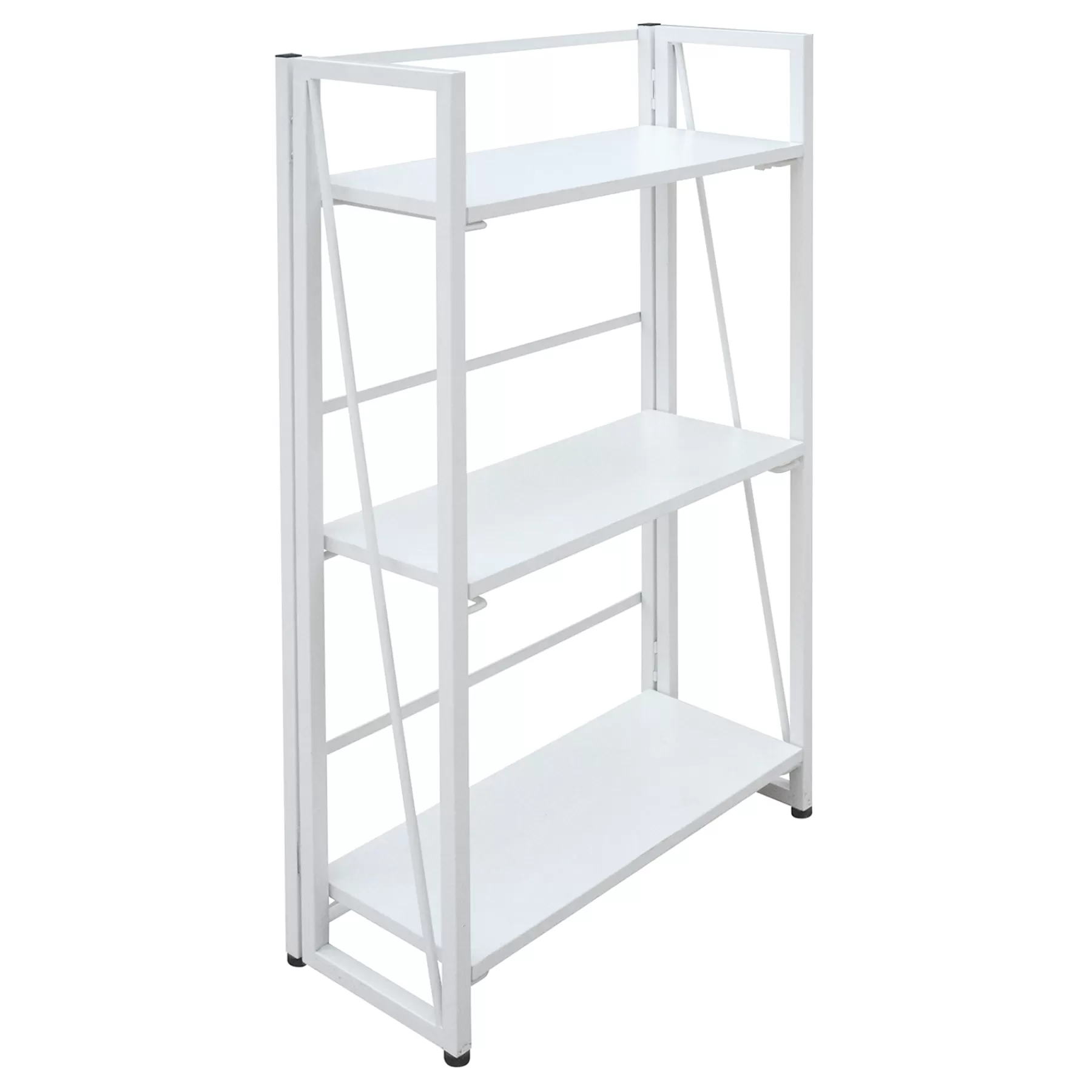 Vienna 3-Tier White Folding Bookshelf Outlet^* Hot