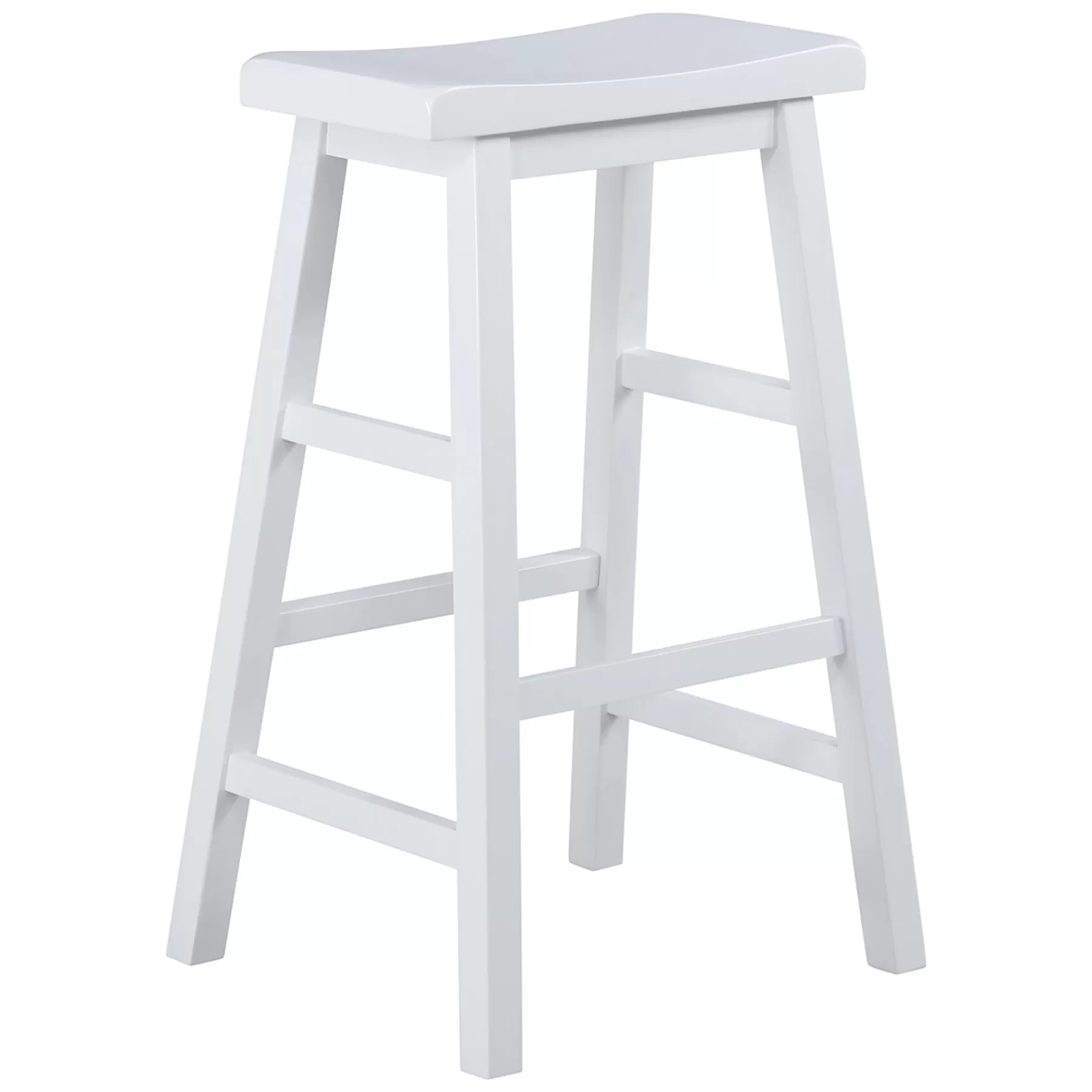 White Saddle Backless Barstool, 29 Good Quality^* Outlet